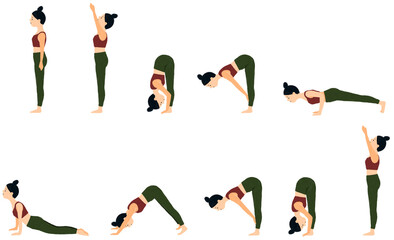 ヨガ太陽礼拝A(スクエア)