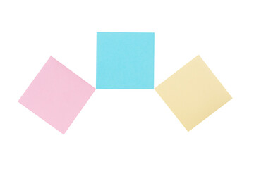 Photo of various colorful notes,sheets of paper for notes, isolated on a white background