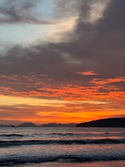 クラビ アオナンビーチ 夕日 夕焼け タイ 東南アジア