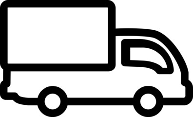 delivery car line icon