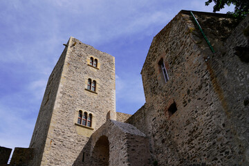 Collioure tower of royal ramparts of the castle France