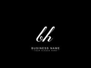 Fototapeta na wymiar Premium BH Logo, Majestic Bh Signature Letter Logo Image design for your brand