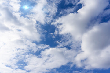 Obraz premium Background material of the sun, the refreshing blue sky and clouds_16