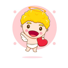 Cute Cupid angel cartoon character