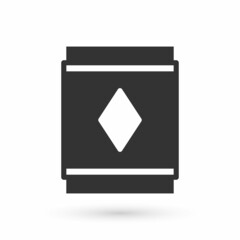 Grey Magic carpet icon isolated on white background. Vector