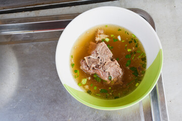bowl of soup with rice