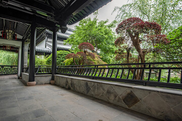 Corridor of Chinese traditional garden architecture
