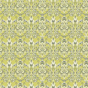 Seamless vintage vector background. Vector floral wallpaper baroque style pattern © antalogiya