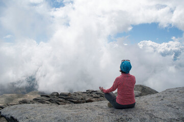 hiker in the mountains