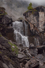 waterfall in the mountains