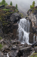 waterfall in the mountains