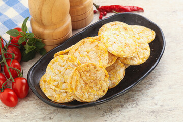 Natural organic grain rice chips