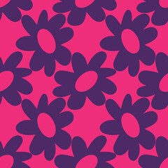 Simple floral seamless pattern with flowers for fabrics and cards and linens and kids and wrapping paper