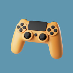 Simple wireless gamepad for gaming 3d render illustration. © MaximB