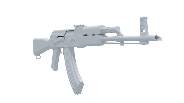 gun isolated on white 3d render