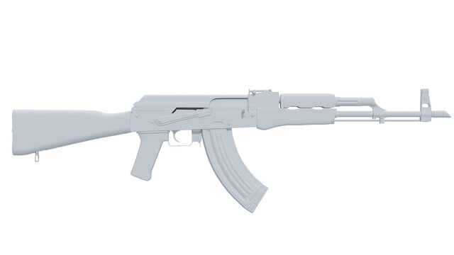 gun isolated on white 3d render