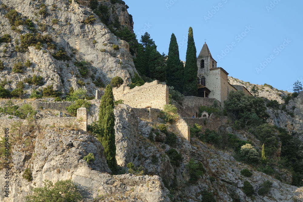 Wall mural Notre-Dame de Beauvoir in Moustiers-Sainte-Marie, Provence