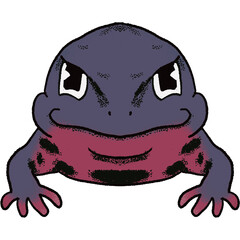 vintage cartoon  comic  style newt illustration