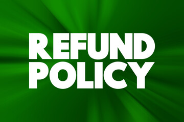 Return Policy text quote, concept background.