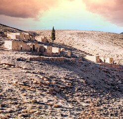 Desert of Shobak in Jordan