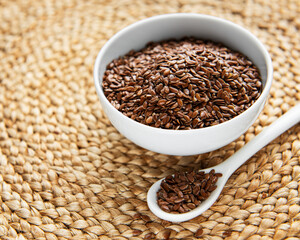 Vegetarian organic nutrition flax seeds