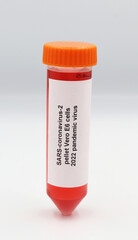 Tubo de pruebas para coronavirus durante la pandemia