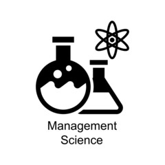 Management Science vector Solid Icon Design illustration. Educational Technology Symbol on White background EPS 10 File