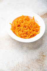 carrot salad vegetable beta carotene fresh healthy meal food snack on the table copy space food background rustic 