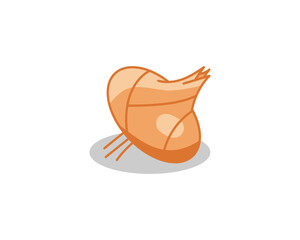 Onion vector icon. Vegetables healthy vegetarian food. Organic plant symbol.