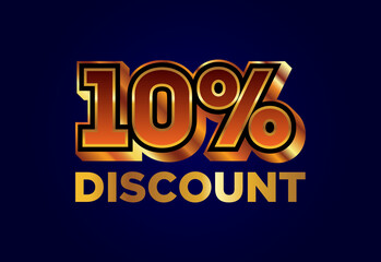 10% Discount and sale labels. Price off tag icon. special offer