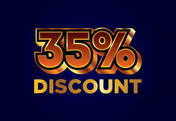 35% Discount and sale labels. Price off tag icon. special offer