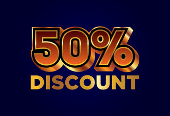 50% Discount and sale labels. Price off tag icon. special offer