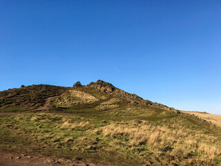 landscape with blue sky