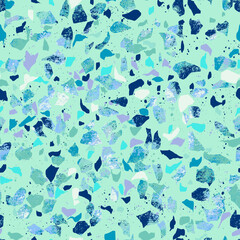 Terrazzo Style Digital Papers, Seamless Patterns, Colorful Stone Illustration, 12 inches