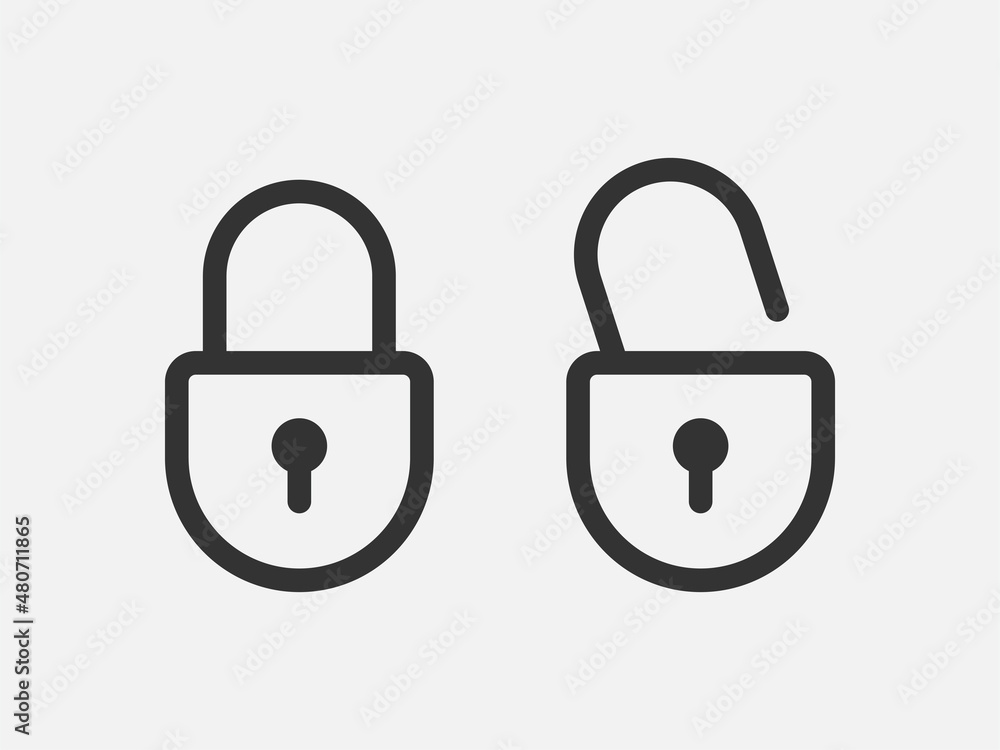 Aufkleber close icon vector sign. cancel symbol padlock web design. error, denied, avoid or wrong data button.