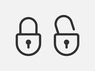 Close icon vector sign. Cancel symbol padlock web design. Error, denied, avoid or wrong data button.