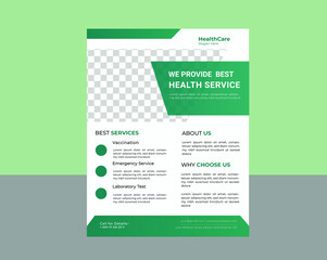 modern medical  business flyer template a4 size 