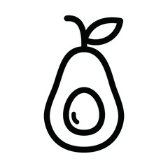 avocado outline icon