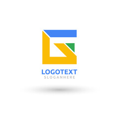 G letter colorful logo abstract design. G alphabet logo