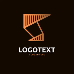 S letter golden logo abstract design. S alphabet golden logo