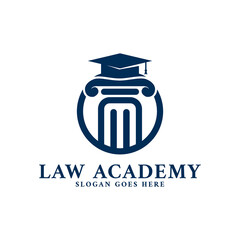 Law Academy Logo Design for University, College, Educational Institutions, High School