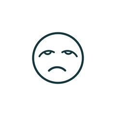 Sad logo icon vector