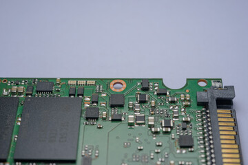 elektronischer Chip Nahaufnahme, Mikrochip Detail	