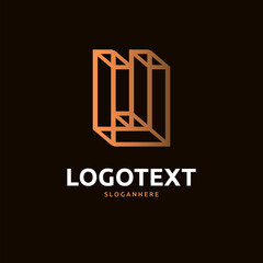 U letter golden logo abstract design. U alphabet golden logo