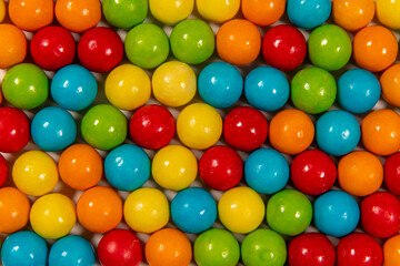 Full frame shot of multi colored  gumballs.