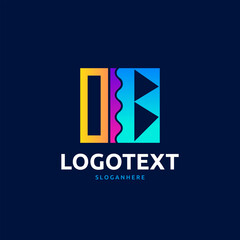 E letter colorful logo abstract design. E alphabet logo