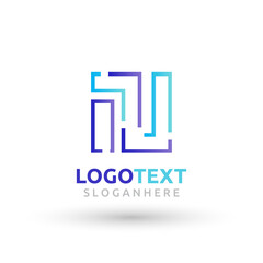 V letter colorful logo abstract design. V alphabet logo