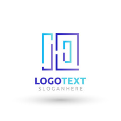 O letter colorful logo abstract design. O alphabet logo