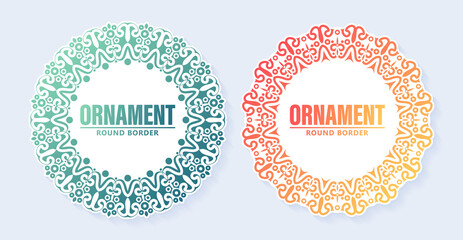 Colorful decorative ornament frame background