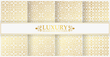 Collection gold ornament pattern design background